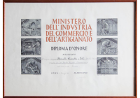 Diploma d'onore f.lli Rossitti 1968 Ministero Industria e Commercio